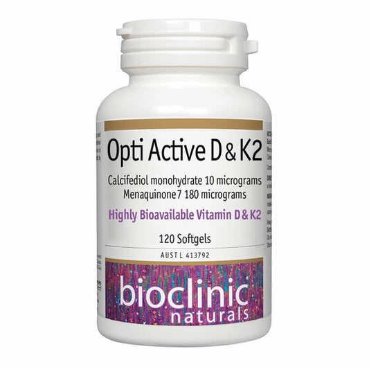 Bioclinic Naturals Opti Active D & K2 120 capsules