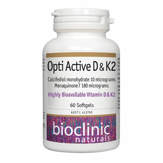 Bioclinic Naturals Opti Active D & K2 60 capsules