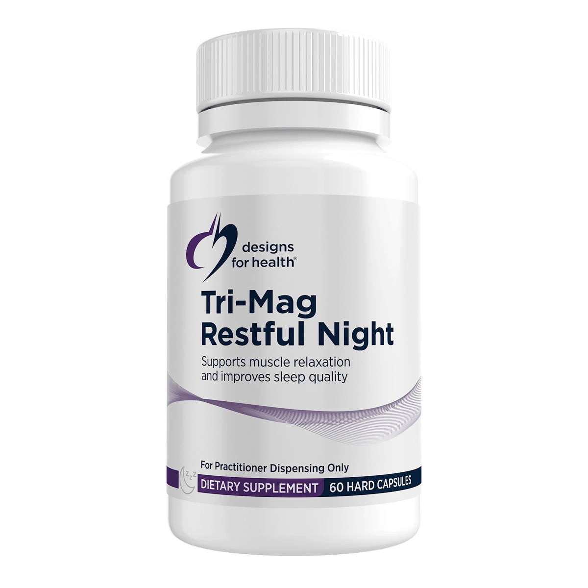 Designs for Health Tri-Mag Restful Night 60 caps triple magnesium GIVOMAG bisglycinate citrate Affron saffron passionflower California poppy deep sleep muscle relaxation anxiety relief mood balance Australia Health Potential