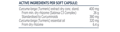 Designs for Health Curcum-Evail 60 caps Sabinsa C3 Complex Evail Curcumin Ingredients Panel Australia Health Potential