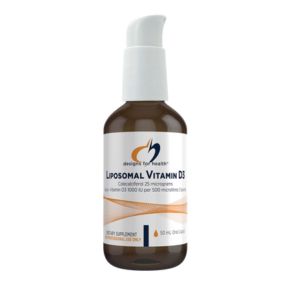 Designs for Health Liposomal Vitamin D3 50mL Zeta Tested Vitamin D3 Bone Immune Muscle Support Australia Health Potential