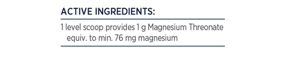 Designs for Health Magnesium Threonate 60g Unflavoured Magtein Pure Magnesium Threonate Ingredients Panel Australia Health Potential
