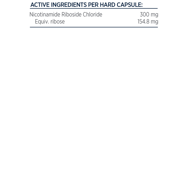 Designs for Health NR Supreme 30 caps Nicotinamide Riboside NAD Ribose Ingredients Panel Australia Health Potential