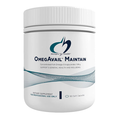 Designs for Health OmegAvail Maintain 180 caps VivoMega Pure Omega3 Cardiovascular Brain Eye Health Australia Health Potential