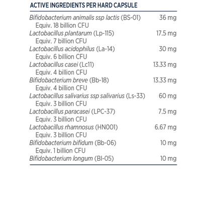 Designs for Health ProbioMed 50 30 caps LGG HN001 10 Strain Probiotic Ingredients Panel Australia Health Potential