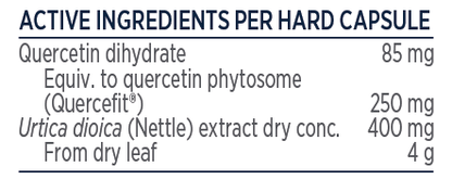 Designs for Health Quercetin Nettles 60 caps Quercefit Nettle Quercetin Phytosome Ingredients Panel Australia Health Potential