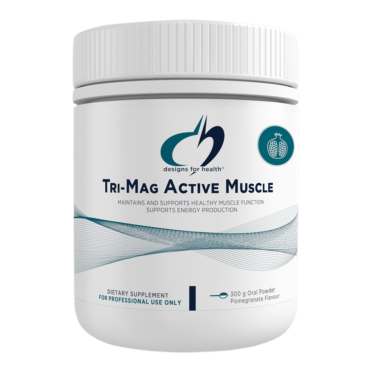 Designs for Health Tri-Mag Active Muscle 300g Pomegranate Triple Magnesium Taurine NR Muscle Energy Australia Health Potential