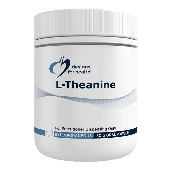 Designs for Health L-Theanine 50g Unflavoured Powder Pure  AlphaWave L-Theanine Mental Focus Stress Sleep Support Australia Health Potential