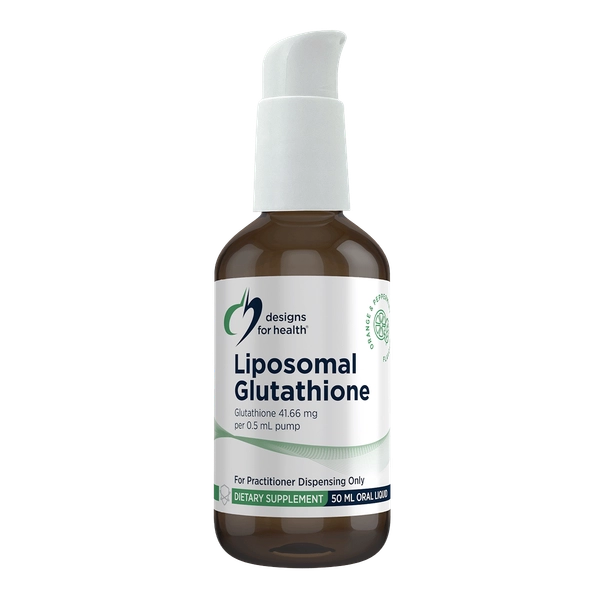 Designs for Health Liposomal Glutathione 50mL Zeta Tested Glutathione Antioxidant Liver Immune Support Australia Health Potential