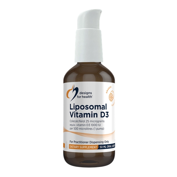 Designs for Health Liposomal Vitamin D3 50mL Zeta Tested Vitamin D3 Bone Immune Muscle Support Australia Health Potential