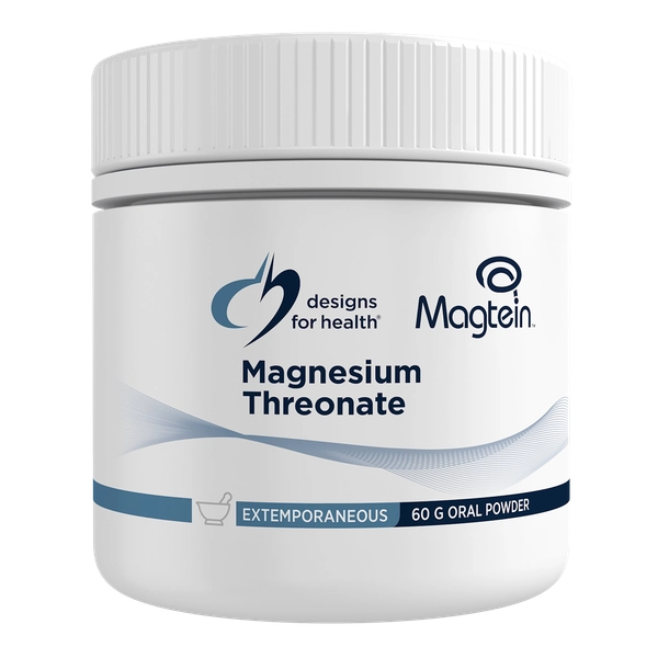 Designs for Health Magnesium Threonate 60g Unflavoured Powder Pure Magtein Brain Cognitive Nervous System Support Australia Health Potential