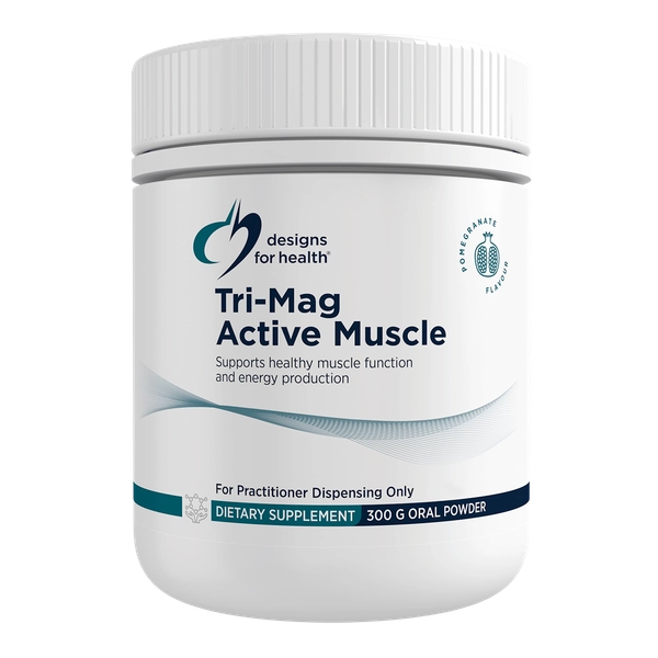 Designs for Health Tri-Mag Active Muscle 300g Pomegranate Triple Magnesium Taurine NR Muscle Energy Australia Health Potential