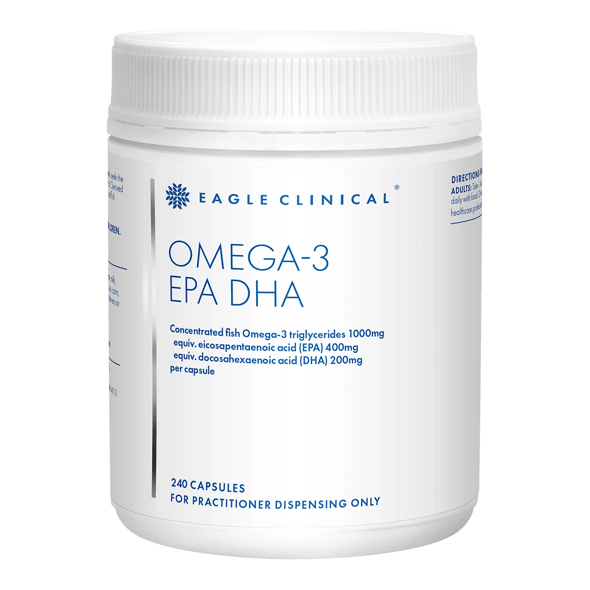 Eagle Clinical Omega-3 EPA DHA 240 caps High EPA Fish Oil Cardiovascular Brain Inflammation Australia Health Potential