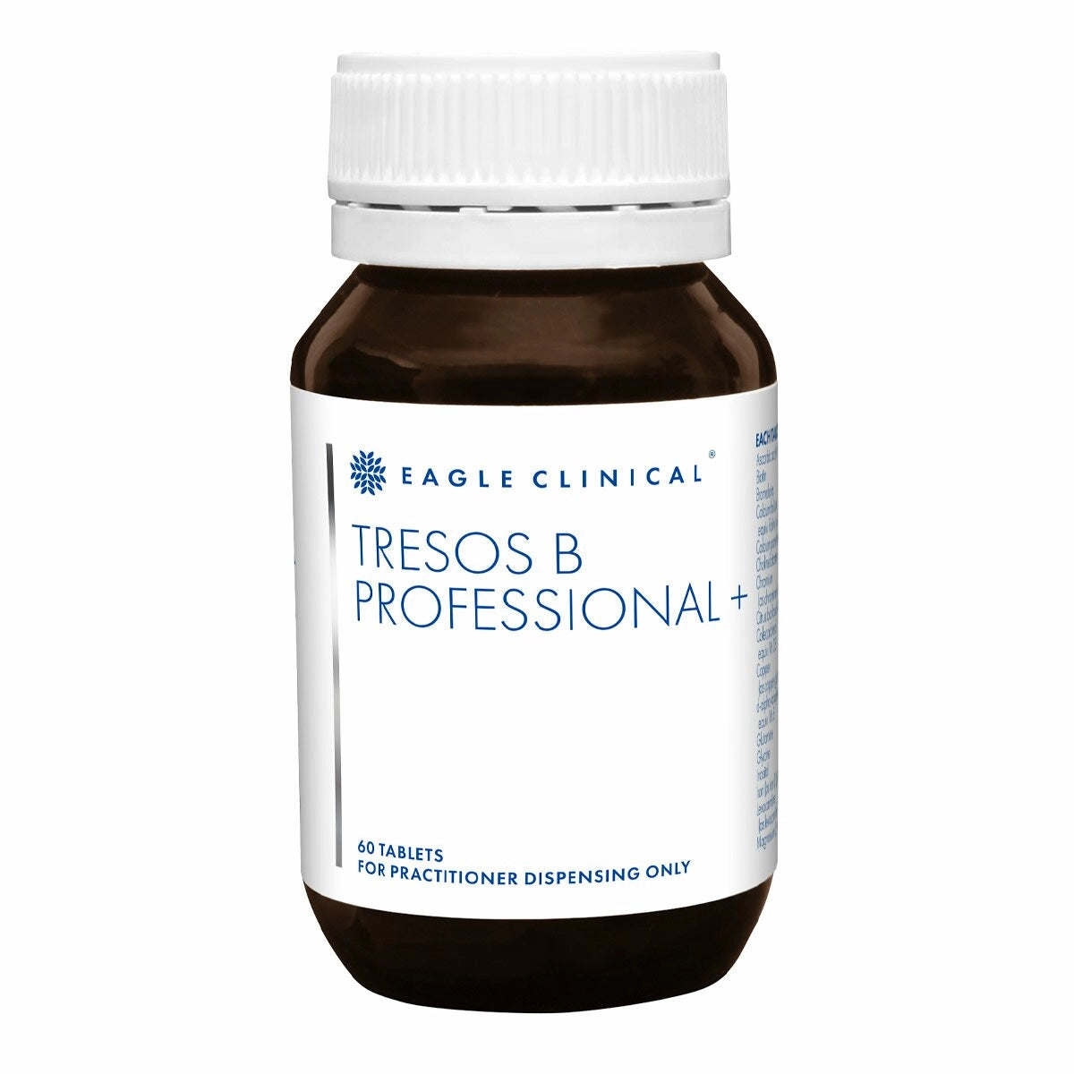 Eagle Clinical Tresos B Professional Plus 60 tabs 31 Ingredient Multi B Complex Energy Stress Immune Australia Health Potential