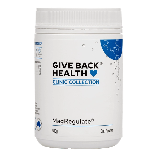 Give Back Health MagRegulate magnesium taurine glycine powder calm nervous system, support mood and improve sleep. Practitioner-grade powder. Buy online Australia. Health Potential