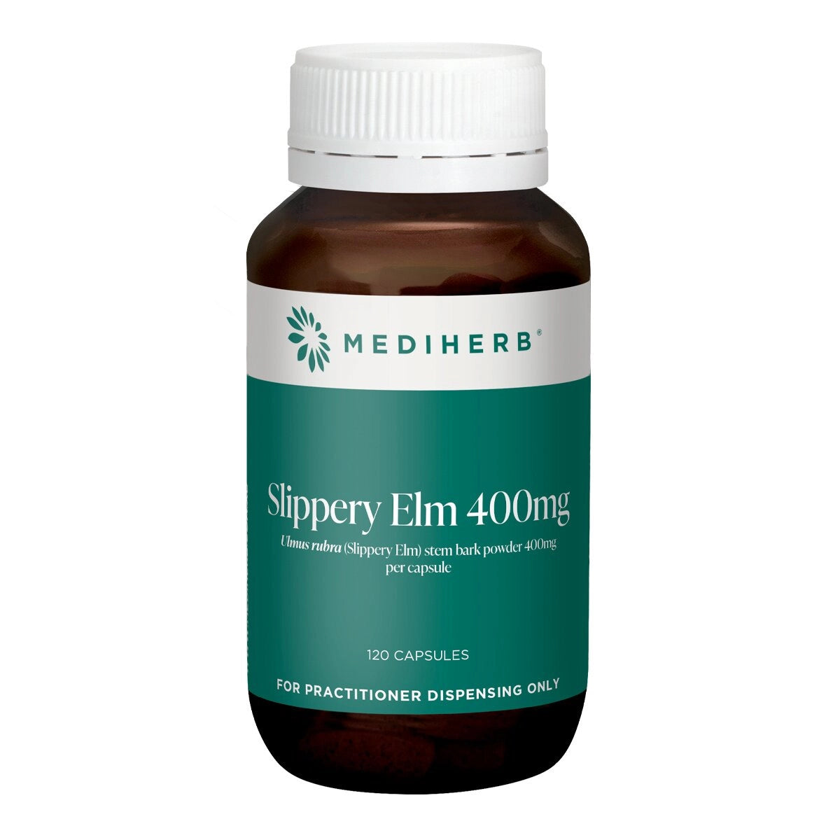MediHerb Slippery Elm 400mg 120 Caps Slippery Elm Bark Gut Demulcent Gut Lining Diarrhoea Gut Inflammation Mucous Membranes Australia Health Potential