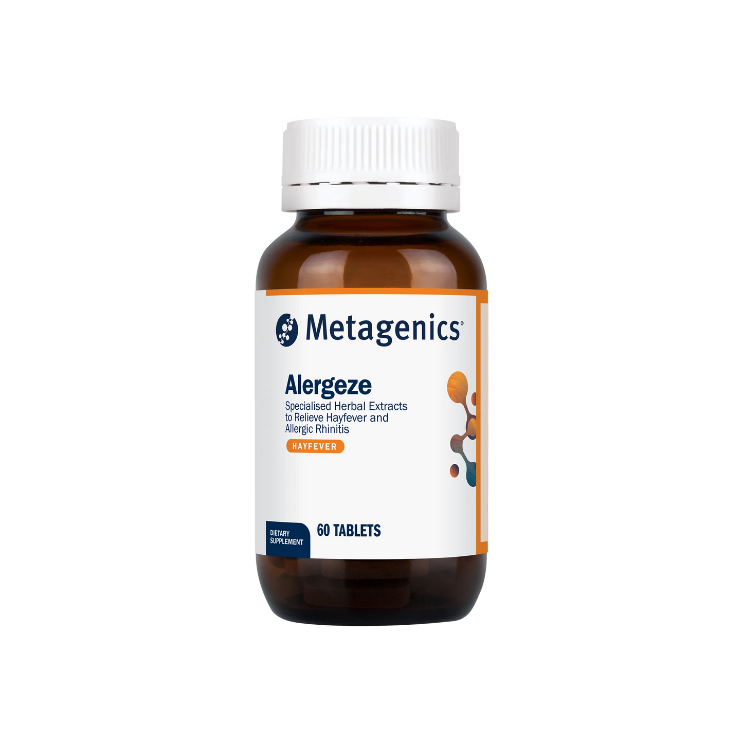 Metagenics Alergeze 60 tabs NRAZ Quercetin Bromelains Hayfever Allergy Rhinitis Australia Health Potential