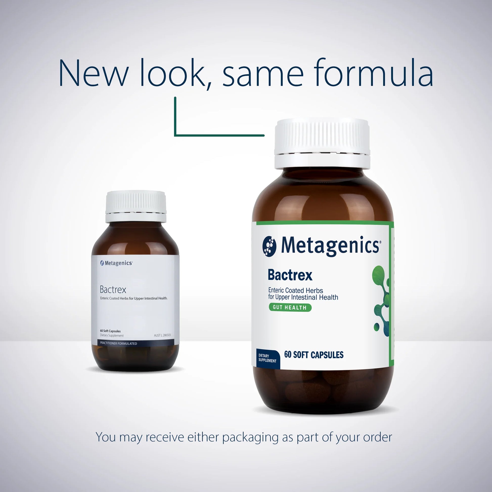Metagenics Bactrex New Look Same Formula Upper Intestinal Antimicrobial Australia Health Potential