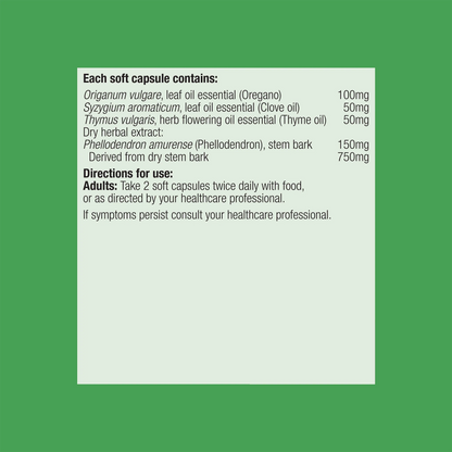 Metagenics Bactrex Oregano Phellodendron Enteric Intestinal Ingredients Panel Australia Health Potential
