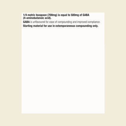 Metagenics GABA Powder Pure GABA Neurotransmitter Anxiety Sleep Ingredients Panel Australia Health Potential