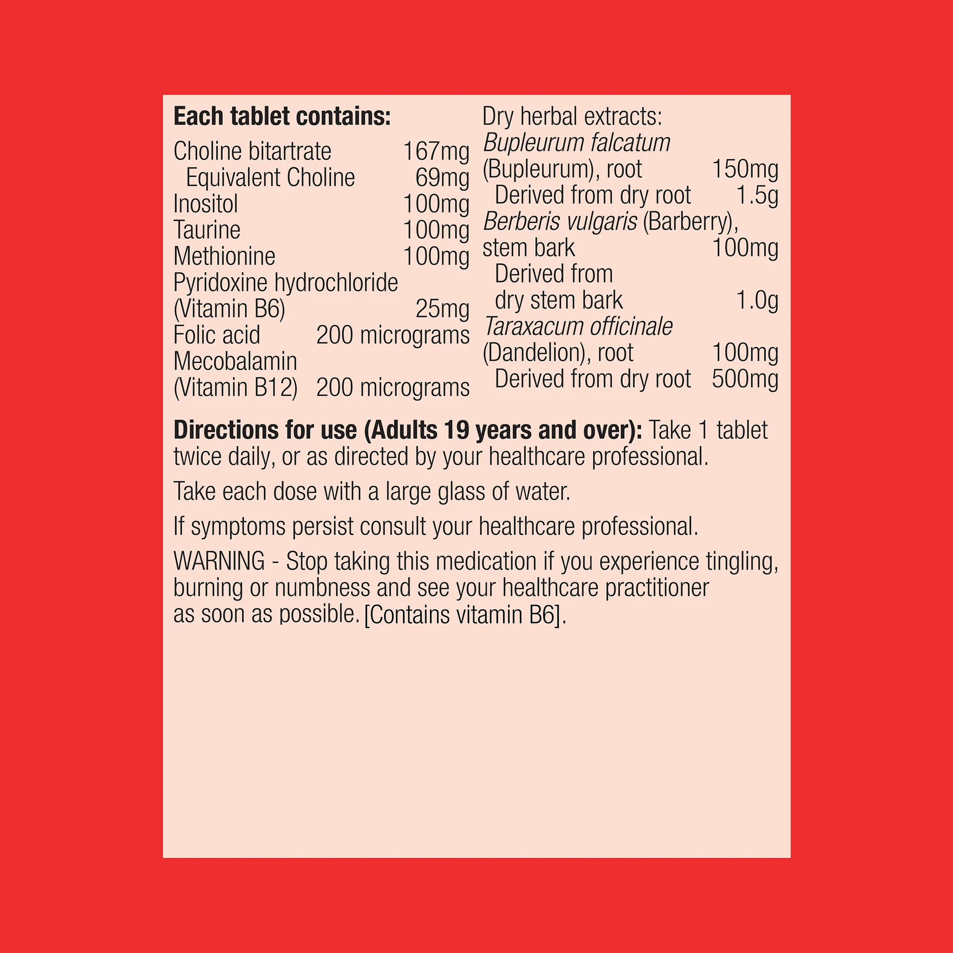 Metagenics Lipogen Ingredients Panel Choline Inositol Bupleurum Barberry Dandelion Liver Detox Australia Health Potential