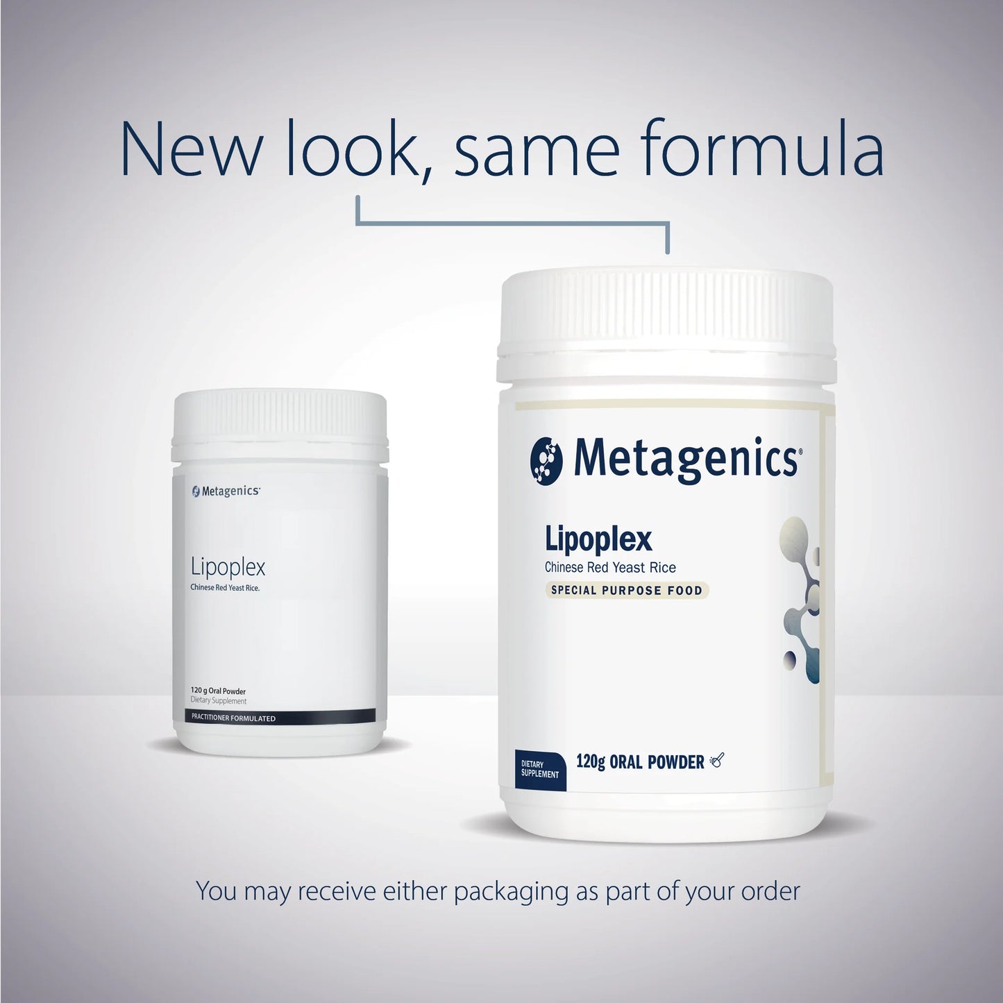 Metagenics Lipoplex New Look Same Formula red yeast rice cholesterol cardiovascular support Australia Health Potential