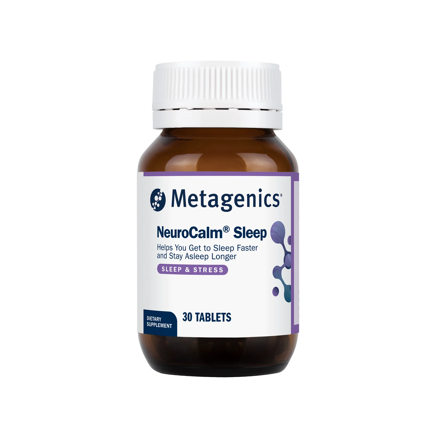 Metagenics NeuroCalm Sleep 30 tabs lavender zizyphus passionflower California poppy Jamaica dogwood sleep insomnia anxiety Australia Health Potential