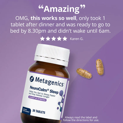 Metagenics NeuroCalm Sleep 5 star review amazing works fast asleep by 8 30pm natural sleep aid Australia Health Potential