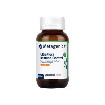 Metagenics UltraFlora Immune Control Probiotic 60 caps LGG LP33 hayfever seasonal allergy immune regulation rhinitis Australia Health Potential