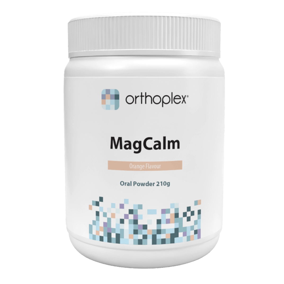 Orthoplex MagCalm 210g orange powder magnesium glycinate taurine glycine passionflower lemon balm nervous system sleep support anxiety relief stress relief calming powder Australia Health Potential