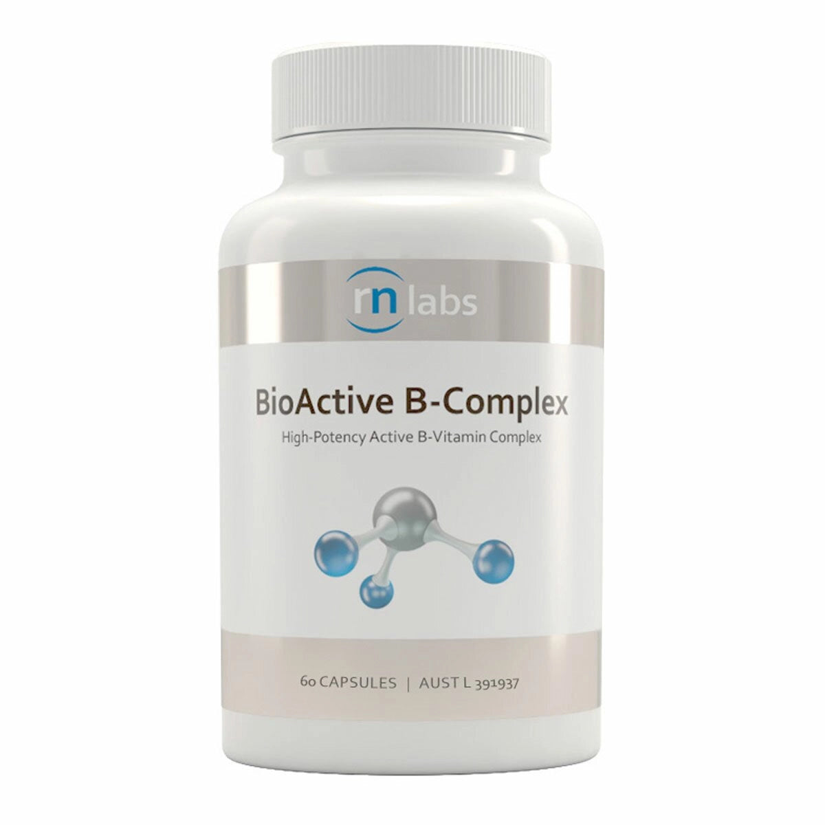 RN Labs BioActive B Complex 60 caps Unmethylated Activated B Complex Energy Nervous System Australia Health Potential