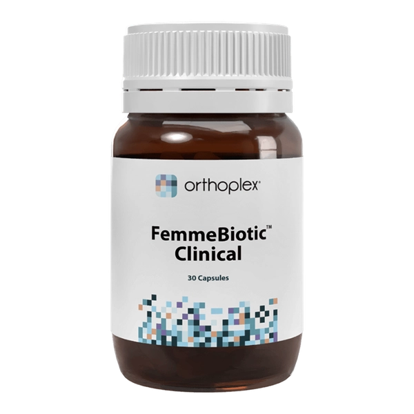 Orthoplex FemmeBiotic Clinical 30 capsules, vaginal probiotic formula for microflora and pH balance – Health Potential