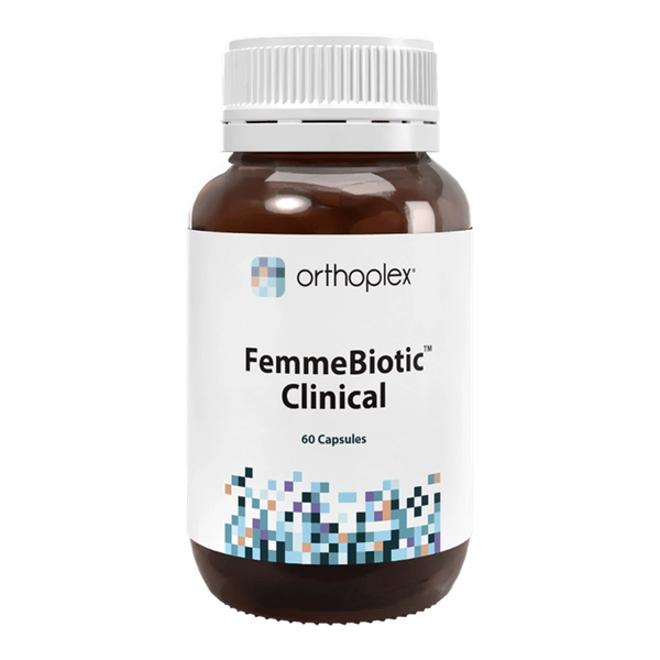 Orthoplex FemmeBiotic Clinical 60 capsules, vaginal probiotic formula for microflora and pH balance – Health Potential