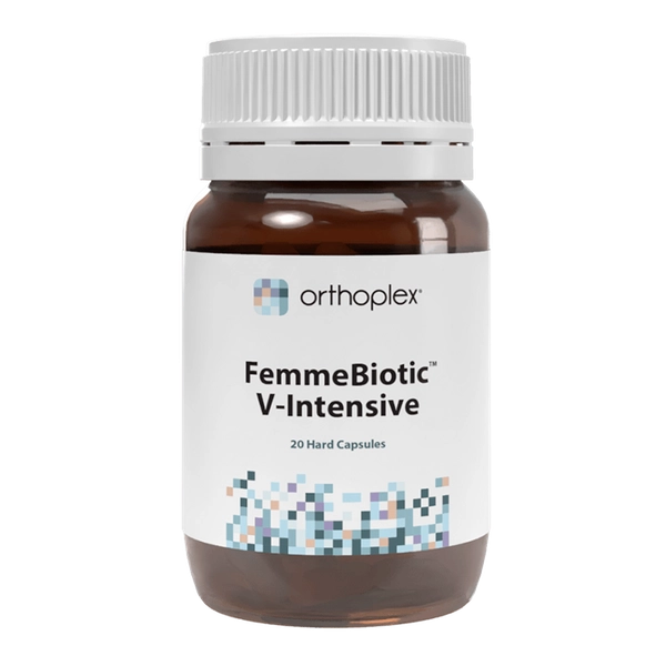Orthoplex FemmeBiotic V-Intensive 20 capsules, vaginal probiotic for mild vaginitis relief – Health Potentia