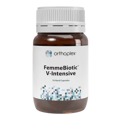 Orthoplex FemmeBiotic V-Intensive 10 capsules, vaginal probiotic for mild vaginitis relief – Health Potential